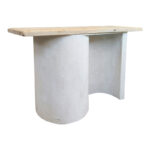 Κονσόλα Jeckie pakoworld ξύλο ελάτου-mdf oak-λευκό 120x38x80εκ