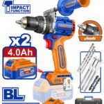 WADFOW ΔΡΑΠ/ΒΙΔΟ ΚΡΟΥΣΤΙΚΟ ΜΠΑΤ. Li-ion 20V / 162Nm / 4Ah / 2 ΜΠΑΤ BL Motor (WCDP16281E)