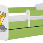 Παιδικό Κρεβάτι Babydreams Cartoon-Prasino-140 x 70-Digger