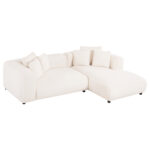 ΚΑΝΑΠΕΣ ΓΩΝΙΑ (ΔΕΞΙΑ) 3-ΘΕΣΙΟΣ GRACE HM3280.02R ΛΕΥΚΟ ΥΦΑΣΜΑ 252x160x70-90Υεκ