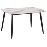 ΤΡΑΠΕΖΙ RAVEN HM9854.04 ΚΕΡΑΜΙΚΟ TOP ΜΕ ΟΨΗ ΜΑΡΜΑΡΟΥ τ.CALACATTA 120x70x73Υεκ.