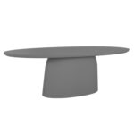 ΤΡΑΠΕΖΙ ΤΡΑΠΕΖΑΡΙΑΣ ΟΒΑΛ BRECCAN HM6578.01 ΓΚΡΙ FIBER CEMENT 160x100x75Υεκ