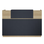 Γραφείο reception Lotus pakoworld σε χρώμα φυσικό - ανθρακί 200x70x110εκ
