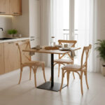 Τραπέζι Nerobian pakoworld mdf σε sonoma απόχρωση 70x70x75εκ