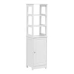 Ντουλάπι-στήλη Larben pakoworld mdf λευκό 40x33x150εκ