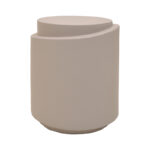 Βοηθητικό τραπέζι Fortox pakoworld MGO cappuccino Φ40x49.5εκ