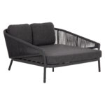 DAYBED ΣΕΙΡΑ XANTION ΗM6474.01 ΣΚΟΥΡΟ ΓΚΡΙ ΑΛΟΥΜΙΝΙΟ-ΣΧΟΙΝΙ-OLEFIN 157x147x88Υεκ