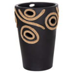 ΕΠΙΤΡΑΠΕΖΙΟ ΔΙΑΚΟΣΜΗΤΙΚΟ ΒΑΖΟ DEAN HM4677.01L ΤΕΡΑΚΟΤΑ ΣΕ ΜΑΥΡΟ--Φ22x33Υεκ.