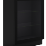 Επιδαπέδια βιτρίνα Universal 60 DW 1F BB-Μαύρο