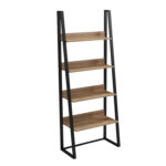 ΡΑΦΙΕΡΑ FB918376.01 ΜΕΤΑΛΛΟ--ΜΕΛΑΜΙΝΗ ΣΕ OAK 75x36x185Υεκ.