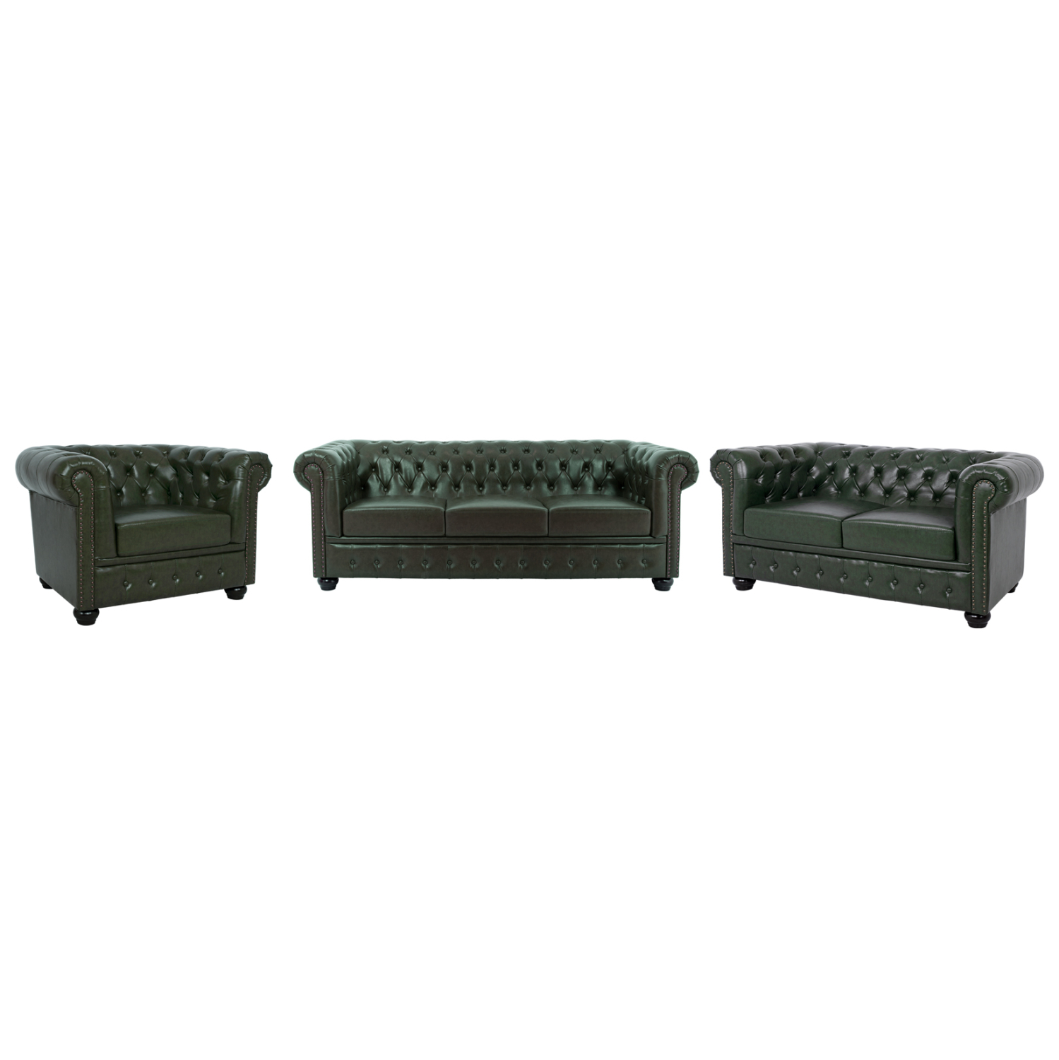 ΣΕΤ ΣΑΛΟΝΙ 3ΤΜΧ FB910912.08 PU ΔΕΡΜΑ Τ.CHESTERFIELD ΚΥΠΑΡΙΣΣΙ