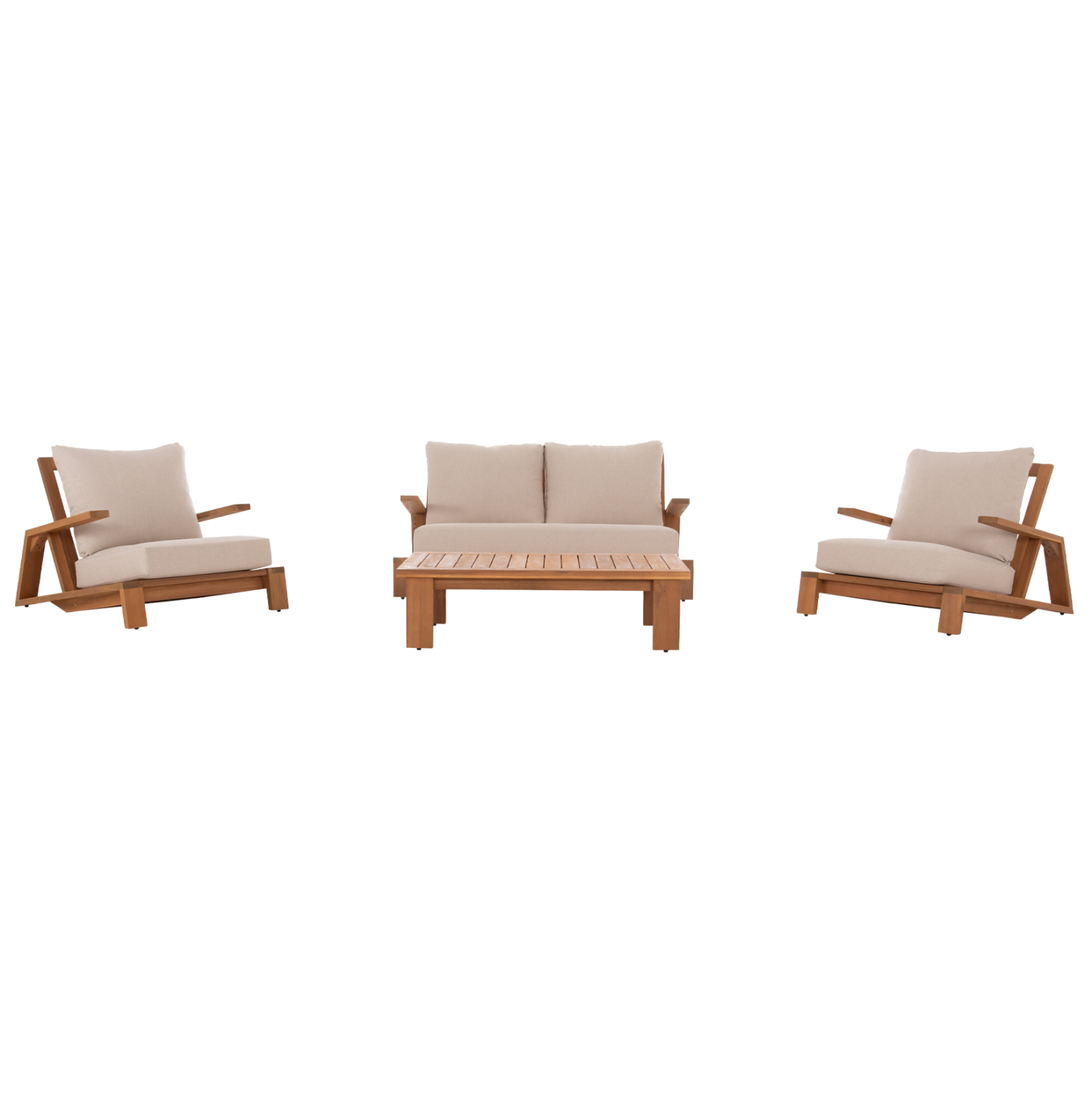 ΣΕΤ ΣΑΛΟΝΙ LOUNGE 4ΤΜΧ MIREX HM6521 ΞΥΛΟ ΑΚΑΚΙΑΣ--ΠΟΛΥΕΣΤΕΡΙΚΑ ΜΑΞΙΛΑΡΙΑ ΕΚΡΟΥ