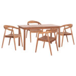 ΣΕΤ ΤΡΑΠΕΖΑΡΙΑΣ ΕΞ.ΧΩΡΟΥ 5ΤΜΧ EBENIZER HM10915 ΞΥΛΟ TEAK ΣΕ ΦΥΣΙΚΟ