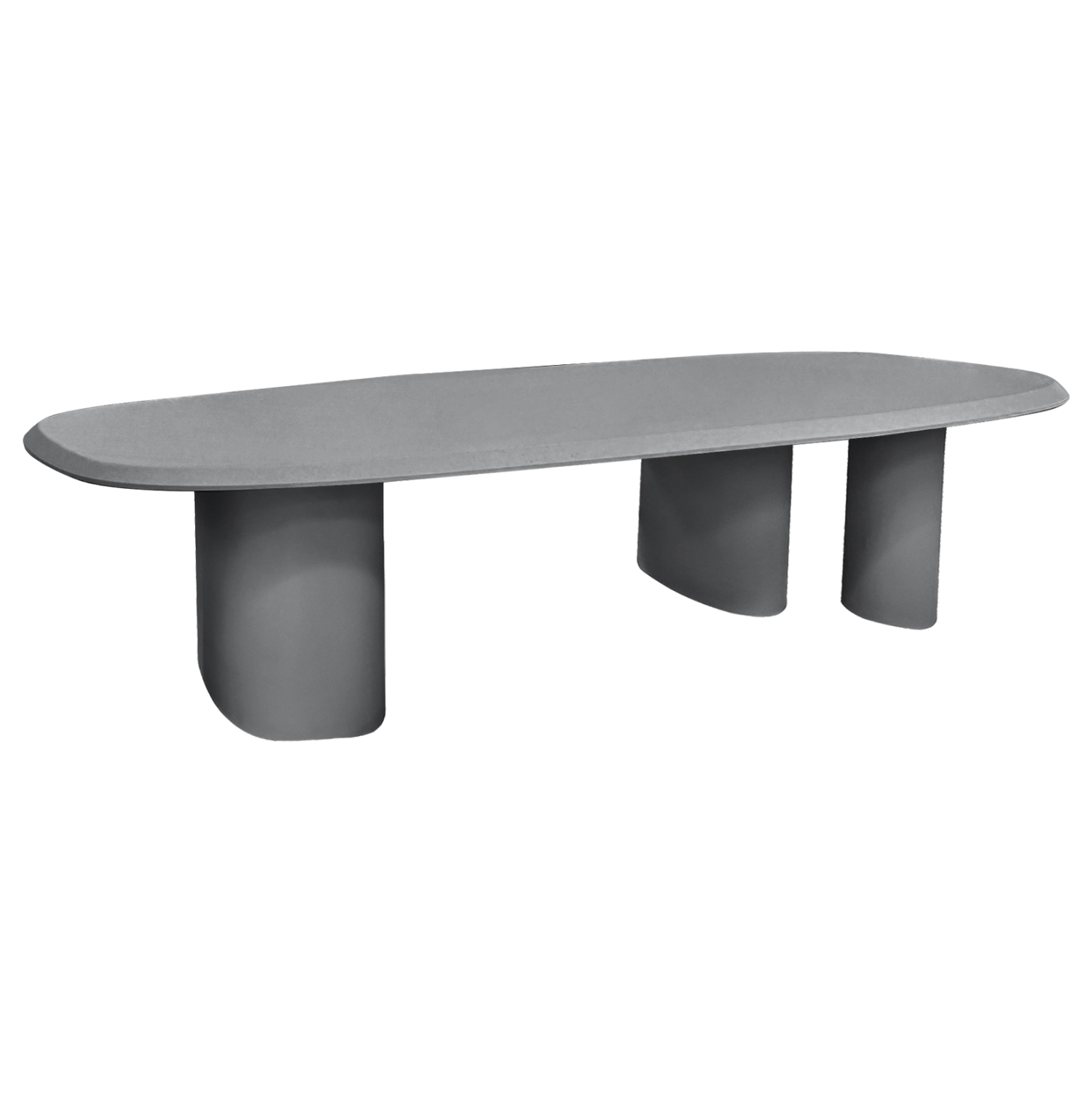 ΤΡΑΠΕΖΙ ΤΡΑΠΕΖΑΡΙΑΣ FIBER CEMENT ΟΒΑΛ FB96598.01 ΓΚΡΙ 260x95x75Υεκ