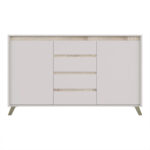 Μπουφές Belka pakoworld κρεμ με oak 155x45x93,7εκ