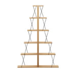 Βιβλιοθήκη mini Tars pakoworld sonoma-μαύρο 100x22x150εκ