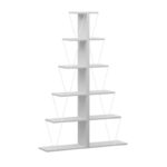 Βιβλιοθήκη mini Tars pakoworld λευκό 100x22x150εκ