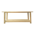 Κονσόλα Decoza pakoworld teak ξύλο σε φυσική απόχρωση 200x40x80εκ