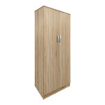 Ντουλάπα εξάφυλλη με πατάρι Athos ΙΙ pakoworld sonoma 240x42x240εκ