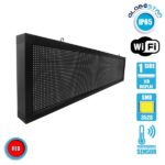 GLOBOSTAR® DISPLAY 90281 Κυλιόμενη Ψηφιακή Επιγραφή 160x32cm P10 Μονής Όψης LED AC 220-240V Αδιάβροχο IP65 Κόκκινο - WiFi Control μέσω FK APP - Αισθητήρας Θερμοκρασίας & Υγρασίας - Μ168 x Π9 x Υ40cm - 2 Χρόνια Εγγύηση