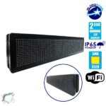 GLOBOSTAR® DISPLAY 90300 Κυλιόμενη Ψηφιακή Επιγραφή Διπλής Όψης 96x16cm P10 96x16 Pixel LED 180W AC 220-240V Αδιάβροχο IP65 Ψυχρό Λευκό 6000K - WiFi Control μέσω FK APP - Αισθητήρας Θερμοκρασίας & Υγρασίας - Μ104 x Π12 x Υ20cm - 2 Χρόνια Εγγύηση