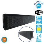 GLOBOSTAR® DISPLAY 90304 Κυλιόμενη Ψηφιακή Επιγραφή P10 Διπλής Όψης LED AC 220-240V Αδιάβροχο IP65 Πορτοκαλί - WiFi Control μέσω FK APP - Αισθητήρας Θερμοκρασίας & Υγρασίας - Μ104 x Π12 x Υ20cm - 2 Χρόνια Εγγύηση
