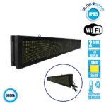GLOBOSTAR® DISPLAY 90310 Κυλιόμενη Ψηφιακή Επιγραφή P10 Διπλής Όψης LED AC 220-240V Αδιάβροχο IP65 Ψυχρό Λευκό 6000K - WiFi Control μέσω FK APP - Αισθητήρας Θερμοκρασίας & Υγρασίας - Μ168 x Π12 x Υ24cm - 2 Χρόνια Εγγύηση