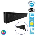 GLOBOSTAR® DISPLAY 90315 Κυλιόμενη Ψηφιακή Επιγραφή P10 Διπλής Όψης LED AC 220-240V Αδιάβροχο IP65 RGB - WiFi Control μέσω FK APP - Αισθητήρας Θερμοκρασίας & Υγρασίας - Μ168 x Π12 x Υ24cm - 2 Χρόνια Εγγύηση