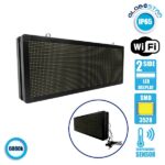 GLOBOSTAR® DISPLAY 90320 Κυλιόμενη Ψηφιακή Επιγραφή P10 Διπλής Όψης LED AC 220-240V Αδιάβροχο IP65 Ψυχρό Λευκό 6000K - WiFi Control μέσω FK APP - Αισθητήρας Θερμοκρασίας & Υγρασίας - Μ104 x Π12 x Υ40cm - 2 Χρόνια Εγγύηση