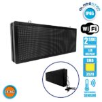 GLOBOSTAR® DISPLAY 90324 Κυλιόμενη Ψηφιακή Επιγραφή P10 Διπλής Όψης LED AC 220-240V Αδιάβροχο IP65 Πορτοκαλί - WiFi Control μέσω FK APP - Αισθητήρας Θερμοκρασίας & Υγρασίας - Μ104 x Π12 x Υ40cm - 2 Χρόνια Εγγύηση