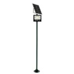 GLOBOSTAR® HELIOS-280 GLB-000-0006 Μεταλλικός Γαλβανισμένος Στύλος Φωτισμού για Φωτοβολταϊκό Προβολέα Εξωτερικού Χώρου - RAL 6009 Κυπαρίσσι Ματ - Μ35 × Π25 × Υ280cm