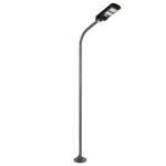 GLOBOSTAR® URBANO-280 GLB-000-0009 Μεταλλικός Γαλβανισμένος Στύλος Φωτισμού για Φωτοβολταϊκό Φωτιστικό Δρόμου Εξωτερικού Χώρου - RAL 7016 Γκρι Ανθρακί - Μ84 x Π25 x Υ280cm