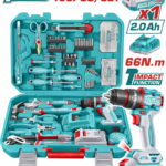 TOTAL ΕΠΑΓΓ. ΣΕΤ ΔΡΑΠ/ΒΙΔΟ ΚΡΟΥΣΤΙΚΟ ΜΠΑΤ. Li-ion 20V/2Ah/66Nm/1 ΜΠΑΤ BL Motor 166ΤΕΜ (THKTHP41667E)