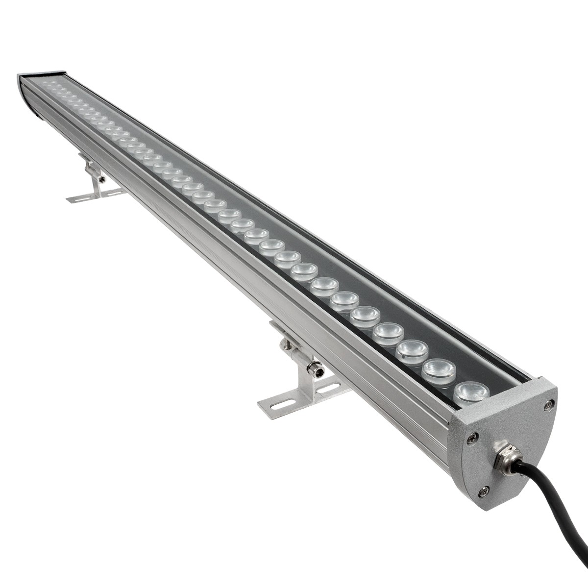 GLOBOSTAR® WASHERMOZA 999-0267 Μπάρα Φωτισμού Wall Washer LED 72W 6120lm 10-30° DC 24V Αδιάβροχο IP66 Πολύχρωμο RGB Dimmable - Bridgelux SMD Chip - Γκρι Ανθρακί - Μ100 x Π5 x Υ4cm - 3 Χρόνια Εγγύηση