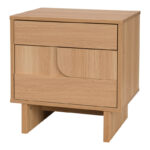 Κομοδίνο Jenfia pakoworld mdf σε φυσική απόχρωση 48x39x50,5εκ