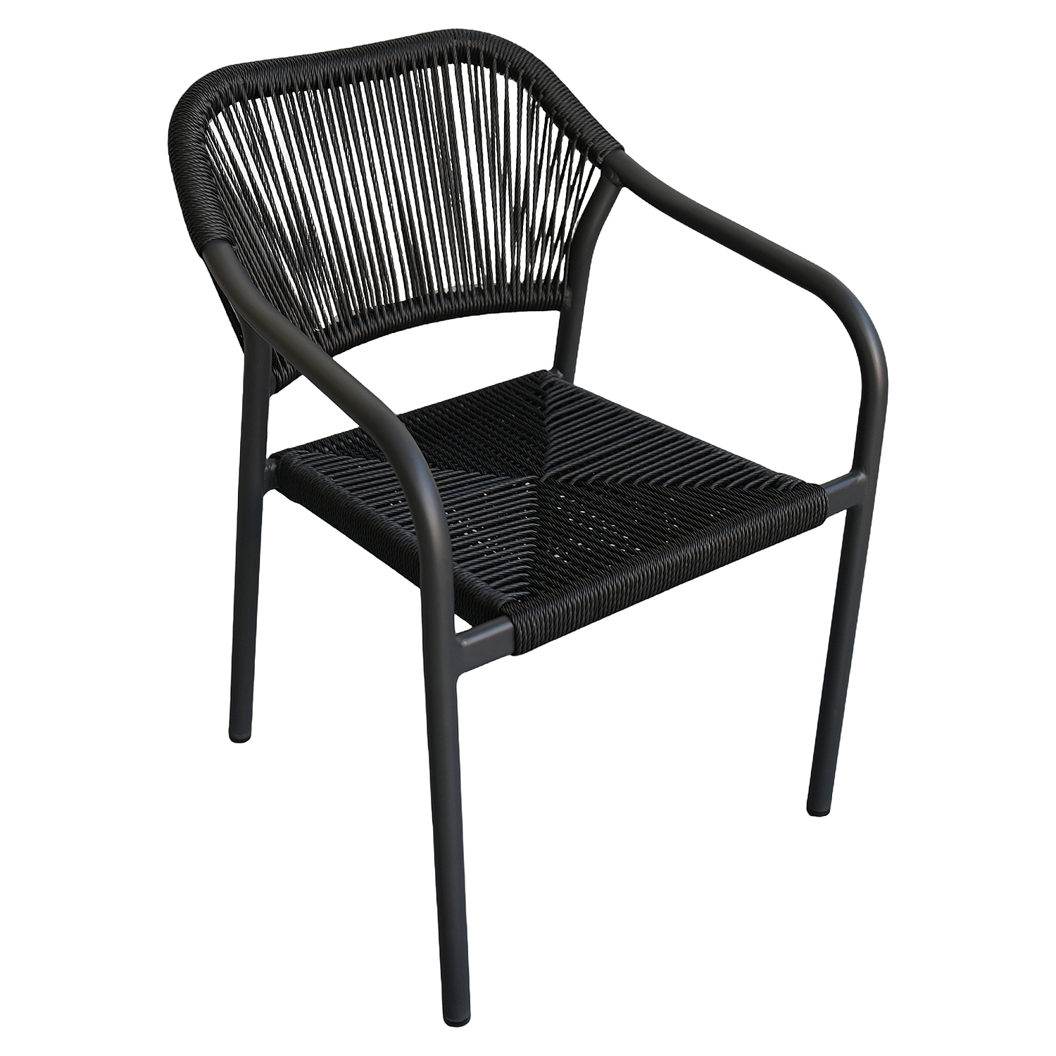Πολυθρόνα Κήπου ArteLibre MOOREA Ανθρακί Αλουμίνιο/Rattan 58x56x79cm