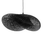 GLOBOSTAR® MEXICO 02202 Boho Κρεμαστό Φωτιστικό Οροφής με Ντουί 1 x E27 AC 220-240V IP20 - Μαύρο - Μ85 x Π50 x Υ30cm