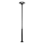 GLOBOSTAR® STILIA GLB-103-0023 Στύλος/Κολώνα για Φωτιστικό Πλατείας/Πάρκου/Κήπου LED 72W 6480lm 120° AC 220-240V Αδιάβροχο IP65 Θερμό Λευκό 2700K - Sanan SMD Chip - Μαύρο Ματ - Μ21 x Π21 x Υ300cm - 3 Χρόνια Εγγύηση