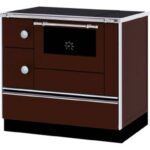 Μασίνα ξύλου με φούρνο Alfa Plam Alfa 90 H Favorit Καφέ Δεξιά, 6.4kW