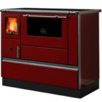 Μασίνα ξύλου με φούρνο Alfa Plam Alfa 90 H Dominant Κόκκινο, 6.5kW