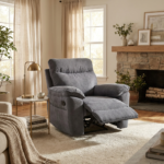 Boston πολυθρόνα Relax με χειροκίνητη ανάκλιση 101x100x102εκ. Γκρι Σκούρο ύφασμα