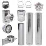 Κιτ καπναγωγών διπλού τοιχώματος INOX AISI 304 Ф150 (Εσωτερική διάμετρος), 3.7m-11.7m