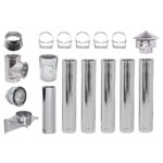 Κιτ καπναγωγών διπλού τοιχώματος INOX AISI 304 Ф130 (Εσωτερική διάμετρος), 6.7m