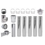 Κιτ καπναγωγών διπλού τοιχώματος INOX AISI 304 Ф150 (Εσωτερική διάμετρος), 6.7m