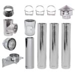 Κιτ καπναγωγών διπλού τοιχώματος INOX AISI 304 Ф150 (Εσωτερική διάμετρος), 4.7m