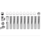 Κιτ καπναγωγών διπλού τοιχώματος INOX AISI 304 Ф250 (Εσωτερική διάμετρος), 10.7m