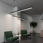 kelvo® ORION KLV-101-0362 Κρεμαστό Γραμμικό Φωτιστικό Οροφής LED 72W 7200lm 120° AC 220-240V IP20 Ρυθμιζόμενο Λευκό CCT με Χειριστήριο από 2700K έως 6000K Dimmable - Lumileds SMD Chip - Μαύρο Ματ - Μ120 x Π5 x Υ7.5cm - 3 Χρόνια Εγγύηση