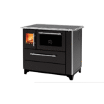Μασίνα ξύλου με φούρνο Alfa Plam Donna 90 Ανθρακί, 5kW