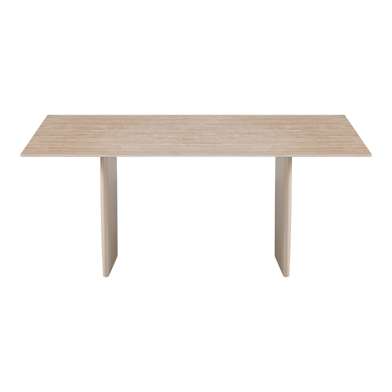 Τραπέζι Releno pakoworld sintered stone σε όψη τραβερτίνας 180x90x75εκ