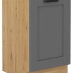 Επιδαπέδιο ντουλάπι νεροχύτη Nelor 50 ZL 1F BB-Γκρι σπέσιαλ - Φυσικό